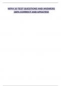 NFPA 10 TEST QUESTIONS AND ANSWERS 100&percnt; CORRECT AND UPDATED&excl;