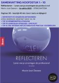 Samenvatting Reflecteren Leren van je ervaringen als professional HST 1 - 10 - Marie-Jos&eacute; Geenen 3e editie  &plus; oefentoets &plus; leerdoelen &plus; praktijkvoorbeelden &sol; 9789024471584 &sol;