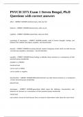 PSYCH 3375 Exam 1 Steven Bengal&comma; Ph&period;D Questions with correct answers&period;