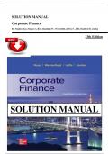 SOLUTION MANUAL For Corporate Finance 13th Edition ByStephen Ross&comma; Stephen A&period; Ross&comma; Randolph W&period;&period; Westerfield&comma; Jeffrey F&period;&period; Jaffe&comma; Bradford D&period;&period; Jordan &vert; All Chapters &vert; Newest Version