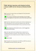 HOSP 180 Quiz Questions with Detailed Verified  Answers &lpar;100&percnt; Correct Answers&rpar; &sol;Already Graded  A&plus;