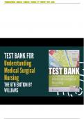 TEST BANK FOR Understanding Medical Surgical Nursing 6th Edition Williams &vert; LATEST Test Bank