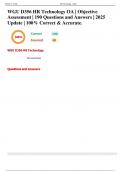 WGU D356 HR Technology OA &vert; Objective Assessment &vert; 190 Questions and Answers &vert; 2025 Update &vert; 100&percnt; Correct & Accurate&period;