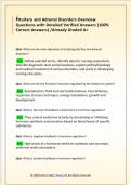 Pituitary and Adrenal Disorders Overview  Questions with Detailed Verified Answers &lpar;100&percnt;  Correct Answers&rpar; &sol;Already Graded A&plus; 