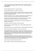 CAL FIRE WILDLAND WRITTEN TEST QUESTIONS & ANSWERS