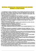 MATERNAL NEWBORN RNC EXAM QUESTIONS AND ANSWERS GRADED A&plus; LATEST UPDATE&period;