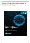 Test Bank for Brock Biology of Microorganisms 15th Edition By Michael T&period; Madigan&vert;2024&sol;2025&vert; LATEST UPDATED