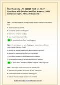 TCAT Nashville LPN 082015 PEDS CH 22-27  Questions with Detailed Verified Answers &lpar;100&percnt;  Correct Answers&rpar; &sol;Already Graded A&plus; 
