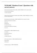 NUR1460C Mendoza Exam 1 Questions with correct answers