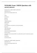 NUR1460c Exam 1 MEDS Questions with correct answers