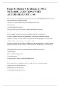 Exam 2- Module 3 & Module 4- FSCJ NUR1460C QUESTIONS WITH ACCURATE SOLUTIONS