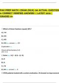 PAX PREP MATH 1 EXAM &lpar;NLN&rpar; 130 ACTUAL QUESTIONS & CORRECT VERIFIED ANSWERS &vert;&vert; LATEST 2025 &vert; GRADED A&plus;