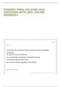 FINA4001 FINAL LFG EXAM 2025 QUESTIONS WITH 100&percnt; SOLVED ANSWERS&excl;&excl;