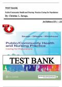 TEST BANK For Public &sol; Community Health and Nursing Practice&colon; Caring for Populations&comma; 3rd Edition&comma; Christine L&period; Savage&comma; Verified Chapters 1 - 22&comma; Complete Newest Version