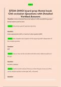 EFDA OHIO board prep Hottel book  Ch6 occlusion Questions with Detailed  Verified Answers