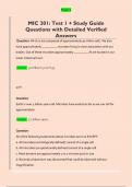 MIC 301&colon; Test 1 &plus; Study Guide  Questions with Detailed Verified  Answers 