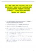 New York State DMV CERTIFICATION FINAL  EXAM STUDY GUIDE 2025&sol;2026 COMPLETE  QUESTIONS WITH CORRECT DETAILED  ANSWERS &vert;&vert; 100&percnt; GUARANTEED PASS  <BRAND NEW VERSION>   
