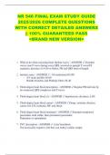 NR 546 FINAL EXAM STUDY GUIDE  2025&sol;2026 COMPLETE QUESTIONS  WITH CORRECT DETAILED ANSWERS  &vert;&vert; 100&percnt; GUARANTEED PASS  <BRAND NEW VERSION>   