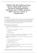 NR507&sol;NR 507 Midterm Exam &lpar;Latest 2025&sol;2026 Update&rpar; &ndash; Advanced Pathophysiology &vert; Questions and Verified Answers &vert; 100&percnt; Correct &vert; Grade A &ndash; Chamberlain