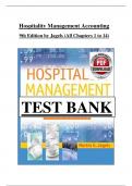Hospitality Management Accounting 9th Edition by Jagels Martin&period; &lpar;Complete 14 Chapters&rpar; TEST BANK & SOLUTIONS MANUAL