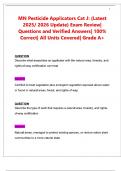 MN Pesticide Applicators Cat J&colon; &lpar;Latest 2025&sol; 2026 Update&rpar; Exam Review&vert; Questions and Verified Answers&vert; 100&percnt; Correct&vert; All Units Covered&vert; Grade A&plus;