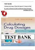 Test Bank For Calculating Drug Dosages&colon; A Patient-Safe Approach to Nursing and Math 3rd Edition &lpar; Castillo&comma; 2025&rpar; All Chapters &vert;&vert; Latest Edition