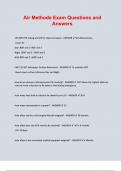 Air Methods Exam Questions and Answers