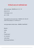 Critical care air methods test &lpar;Questions&rpar; Verified Detailed Answers &lpar;100&percnt; Correct&rpar; All Units Covered Rated A&plus;&excl;&excl;&excl;