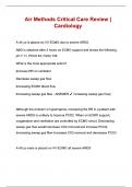Air Methods Critical Care Review&comma; Cardiology &lpar;Questions&rpar; Verified Detailed Answers &lpar;100&percnt; Correct&rpar; All Units Covered Rated A&plus;&excl;&excl;&excl;