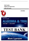 Test Bank for Algebra and Trigonometry 11th Edition by Larson