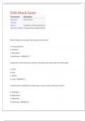ENA Shock Exam ENA Shock multiple-choice questions  Answer Key&comma; Rationalized