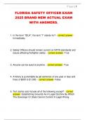 FLORIDA SAFETY OFFICER EXAM  2025 BRAND NEW ACTUAL EXAM  WITH ANSWERS&period;