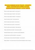 AQA GCSE COMBINED SCIENCE TRILOGY - CHEMISTRY - PAPER 1 QUESTIONS WITH CORRECT DETAILED ANSWERS ALREADY GRADED A&plus; LATEST VERSION