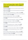 FFA Creed Exam Study Guide UPDATED  ACTUAL QUESTIONS AND CORRECT  ANSWERS