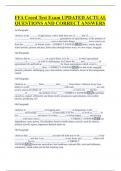FFA Creed Test Exam UPDATED ACTUAL  QUESTIONS AND CORRECT ANSWERS