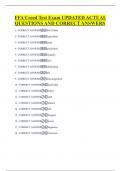 FFA Creed Test Exam UPDATED ACTUAL  QUESTIONS AND CORRECT ANSWERS