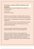 Strategic analysis 2024 questions and answers