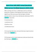 Sport First AID ASEP Actual Questions  With Correct Verified Answers 2025&sol;2026 
