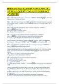 Hallmark final Exam BSN-205 UPDATED  ACTUAL QUESTIONS AND CORRECT  ANSWERS