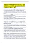 Procore-Project management tools Exam  UPDATED ACTUAL QUESTIONS AND  CORRECT ANSWERS