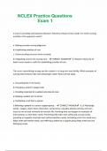 NCLEX Practice Questions &ndash; Exam 1 &ndash; Medical-Surgical Focus with Detailed Answers