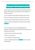 ATI Respiratory System Questions And Correct Verified Answers Latest Version