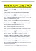 English 10 Semester Exam UPDATED  QUESTIONS AND CORRECT ANSWERS
