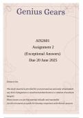 AIS2601 Assignment 2 &lpar;Exceptional Answers&rpar; Due 20 June 2025