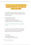 PN Hesi Exit Exam 2025 QUESTIONS AND ANSWERS FROM TEST with COMPLETE LATEST SOLUTIONS