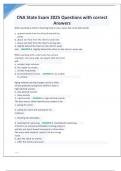 CNA State Exam 2025 Questions with correct Answers