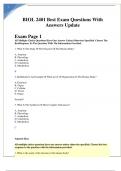 BIOL 2401 Best Exam Questions With Answers Update