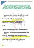 NURS 406 ASSESSMENT LEADERSHIP & COMMUNITY HEALTH QUESTIONS & ANSWERS ALL ANSWERS SATISFACTION GUARANTEED SUCCESS LATEST UPDATE GRADED A&plus;ASSESSMENT LEADERSHIP AND COMMUNITY HEALTH&period;pdf