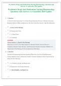 Psychiatric Drugs And Medications Nursing Pharmacology Questions And Answers A&plus; Guarantee 2025 Update&period;&period;pdf