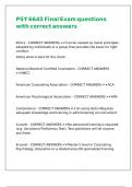 PSY 6645 Final Exam questions with correct answers&comma;